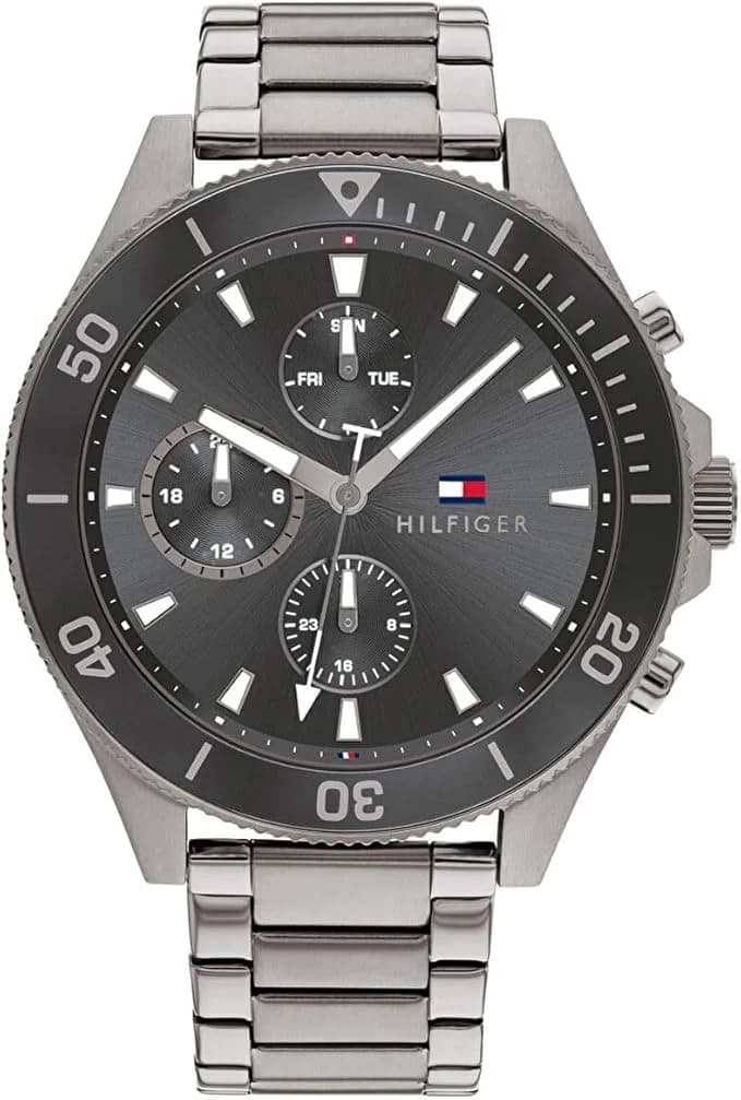 Montre Tommy Hilfiger 1791918 homme cadran gris bracelet acier