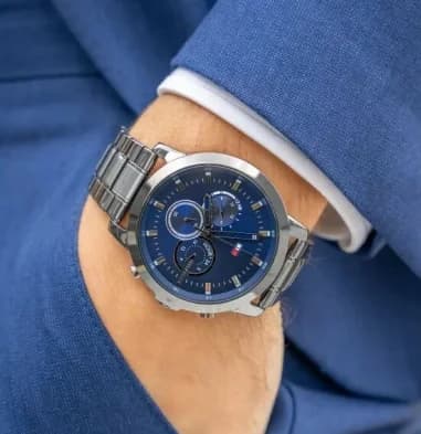 Montre Tommy Hilfiger 1791796 Jameson en Acier Gris avec Cadran Texturé vue 5