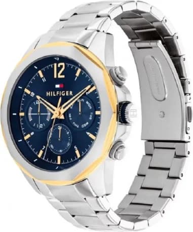 Gros plan sur le cadran bleu de la Tommy Hilfiger 1792059