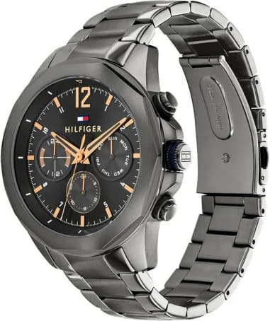 Gros plan sur le cadran gris de la Tommy Hilfiger 1792061