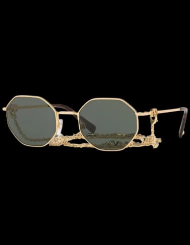 Valentino Garavani VA2040 Hexagonal Sunglasses with chain