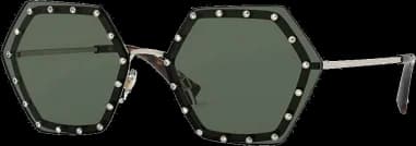 Valentino Garavani VA2035 hexagonal shaped sunglasses