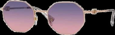 Valentino Garavani VA2040 Hexagonal Rose Gold Metal Sunglasses