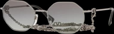 Valentino Garavani VA2040 Hexagonal Sunglasses with chain