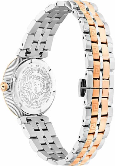 Versace VEOCA0224 côté fond de boîtier bicolore