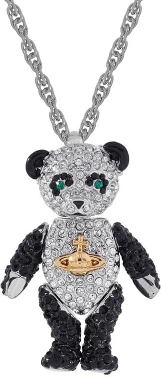 Vivienne Westwood 111593B montre femme, collier ours noir micropavé cristaux