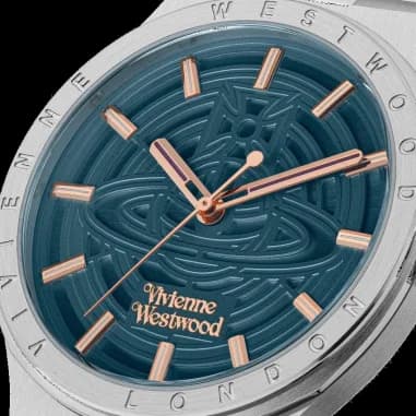 Vivienne Westwood VV257TLSL vue de côté, bracelet acier