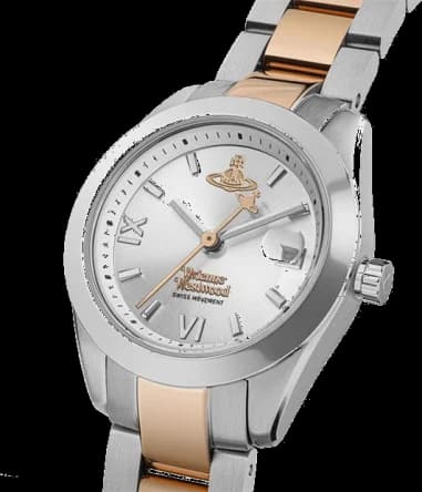 Gros plan sur le cadran argent de la Vivienne Westwood VV292SLSR