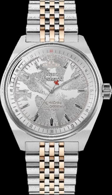 Montre Femme Vivienne Westwood Lady Sydenham VV251WSSR bracelet bicolore en acier cadran argenté