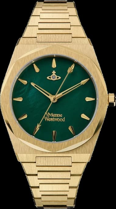 Vivienne Westwood Limehouse VV244GRGD women's watch, gold-tone steel bracelet, green dial