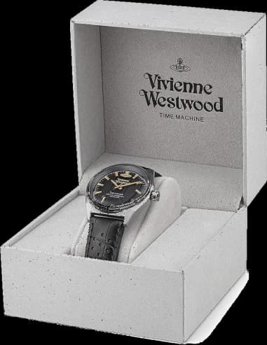 Vivienne Westwood VV251BKBK côté fond de boîtier argent