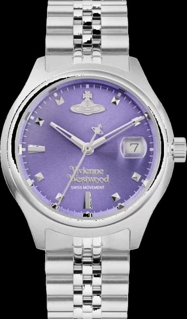 Montre Vivienne Westwood VV311PPSL en Acier Argenté avec Cadran Violet
