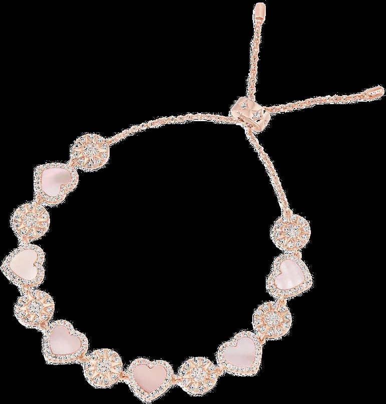 APM Monaco PB4381XNAC montre femme, nacre rose coeurs plaqué or rose