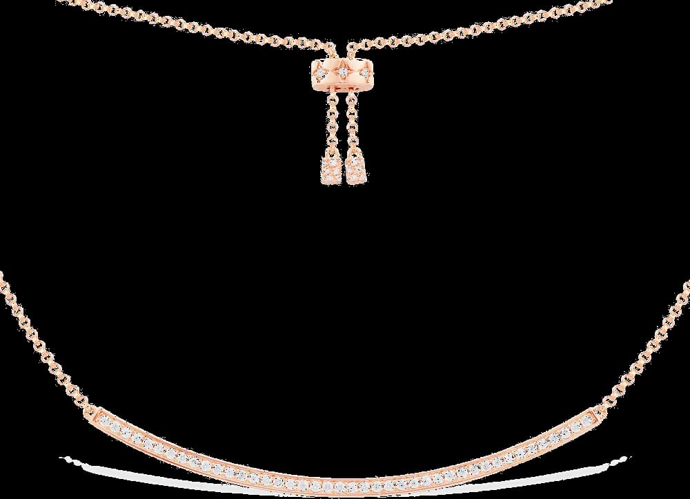 APM Monaco PC6707OX montre femme, collier ajustable arc serti plaqué or rose