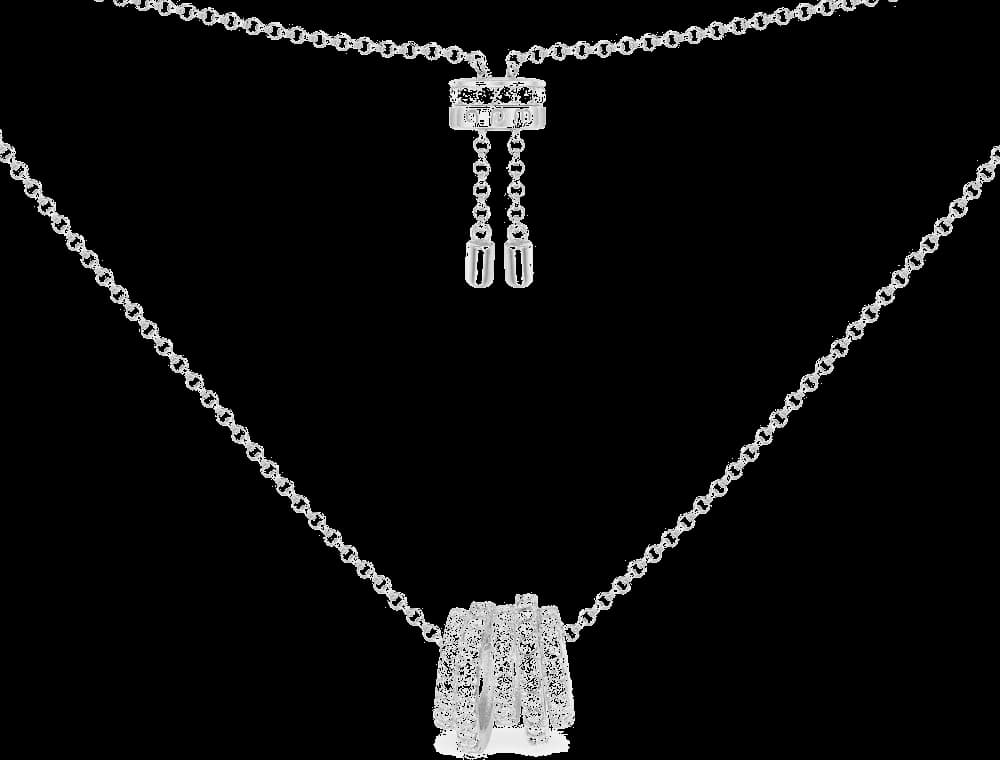 APM Monaco AC4693OX montre femme, collier anneaux cristaux argent 925