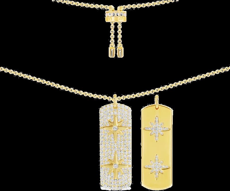 APM Monaco AC4828OXY montre femme, collier météorite zircons or jaune