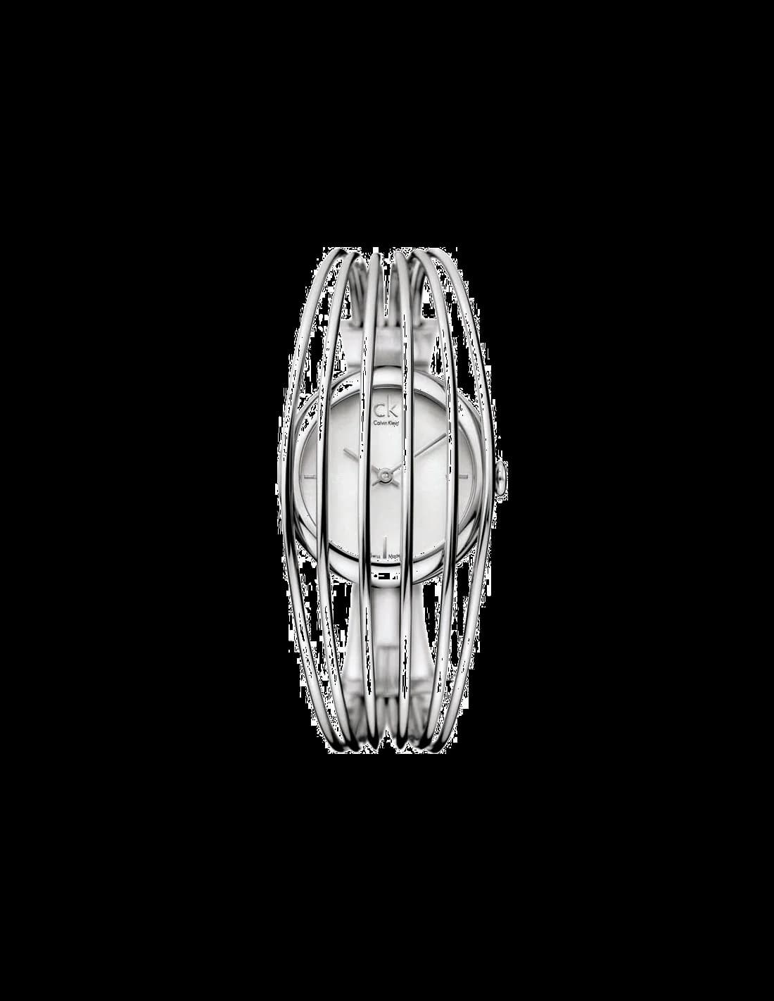 Calvin Klein K9924120 montre femme, cadran blanc, bracelet acier