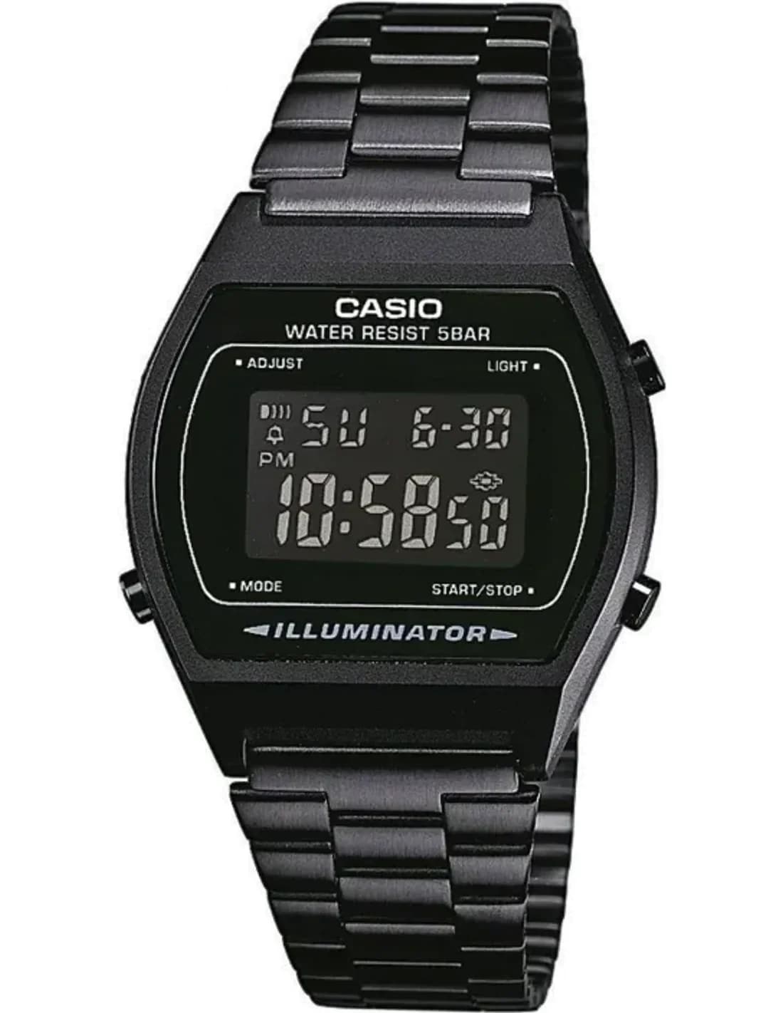 Casio B640WB-1BEF Black Digital Display Watch with Adjustable Strap