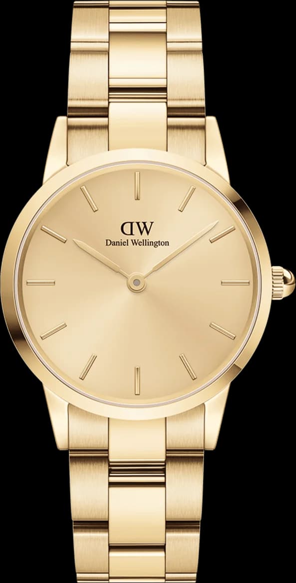 Daniel Wellington DW00100403 montre femme, cadran or et bracelet acier plaqué or jaune