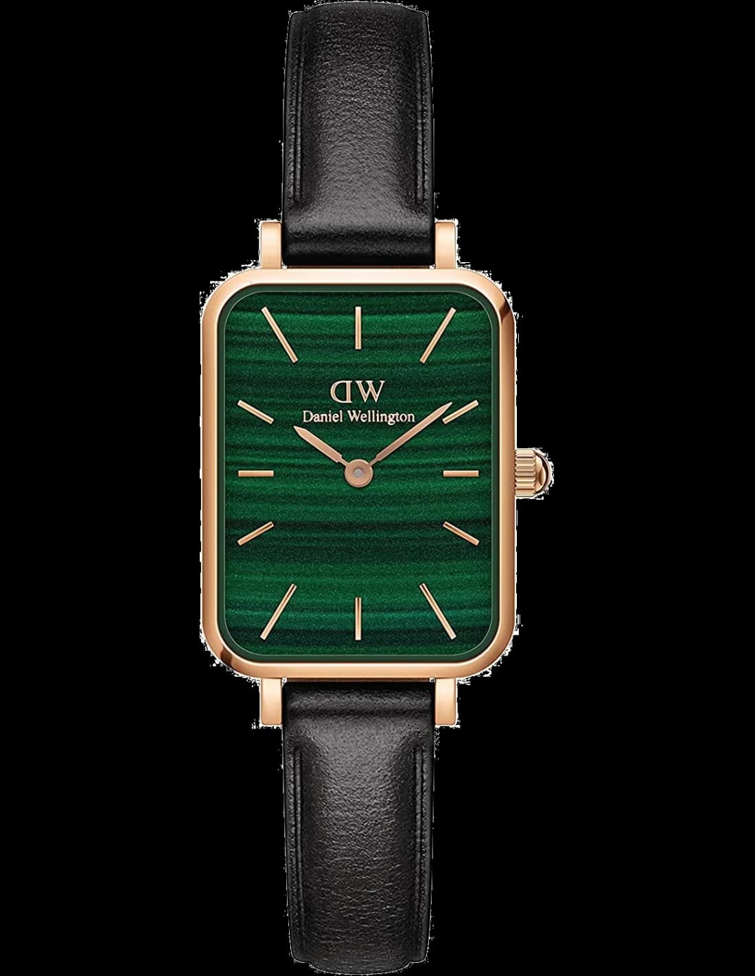 Daniel Wellington DW00100439 montre femme, cadran vert, bracelet cuir noir
