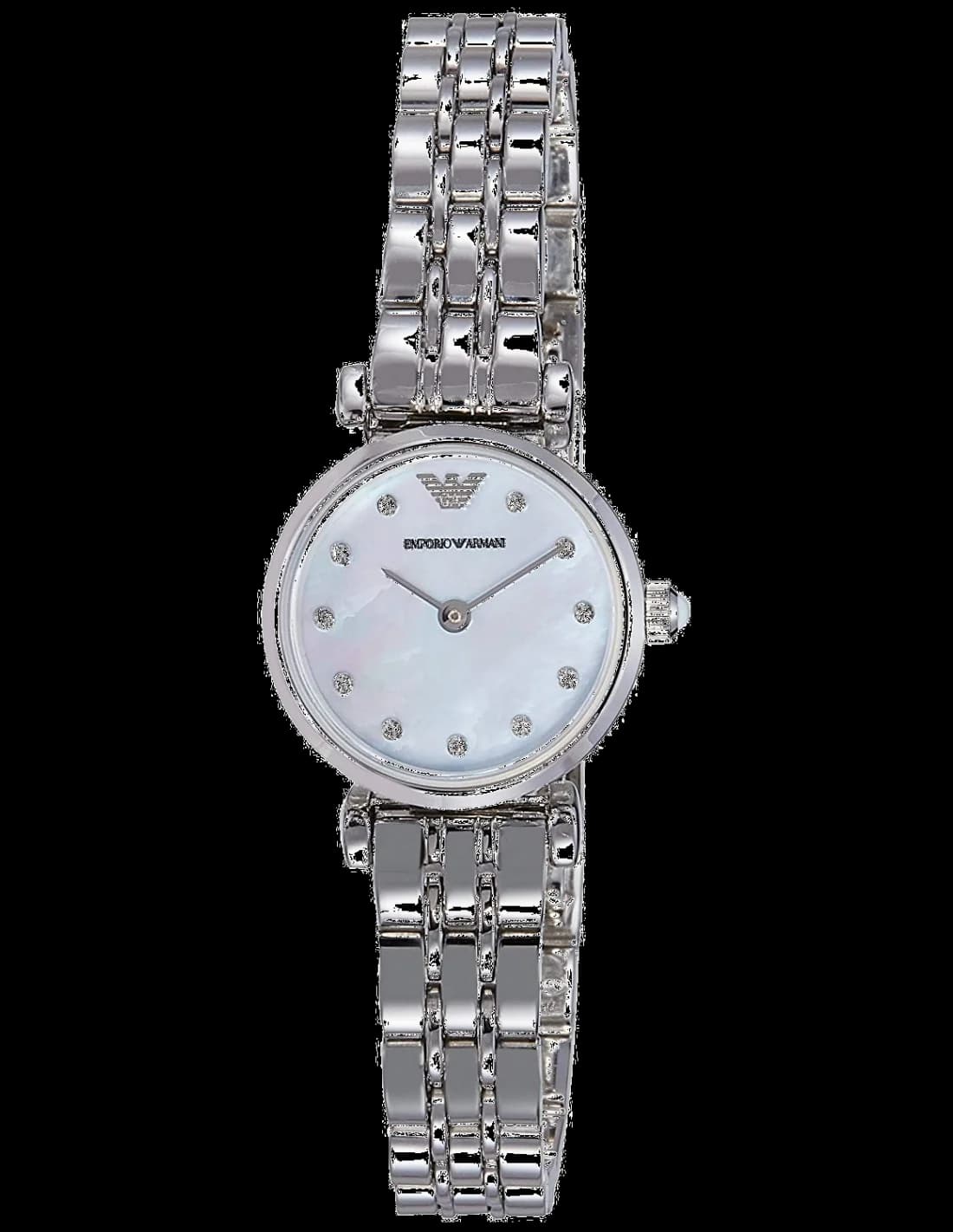 Emporio Armani AR1961 montre femme, au cadran bleu et bracelet acier argenté