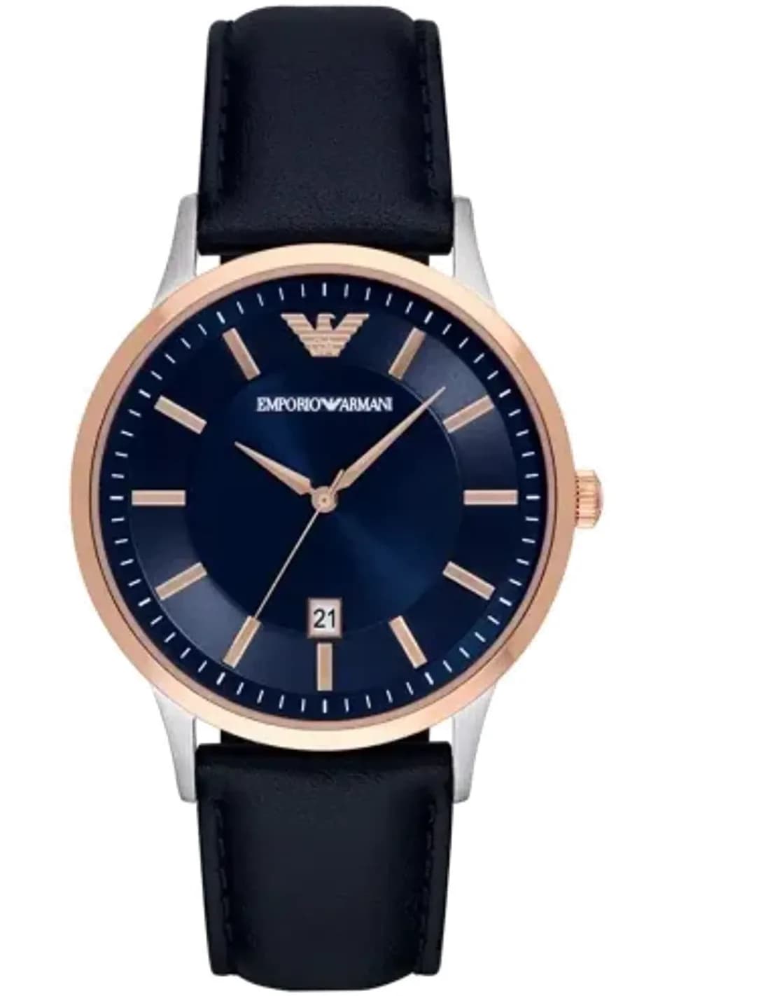 Montre Homme Emporio Armani Renato AR11188 cadran bleu bracelet cuir