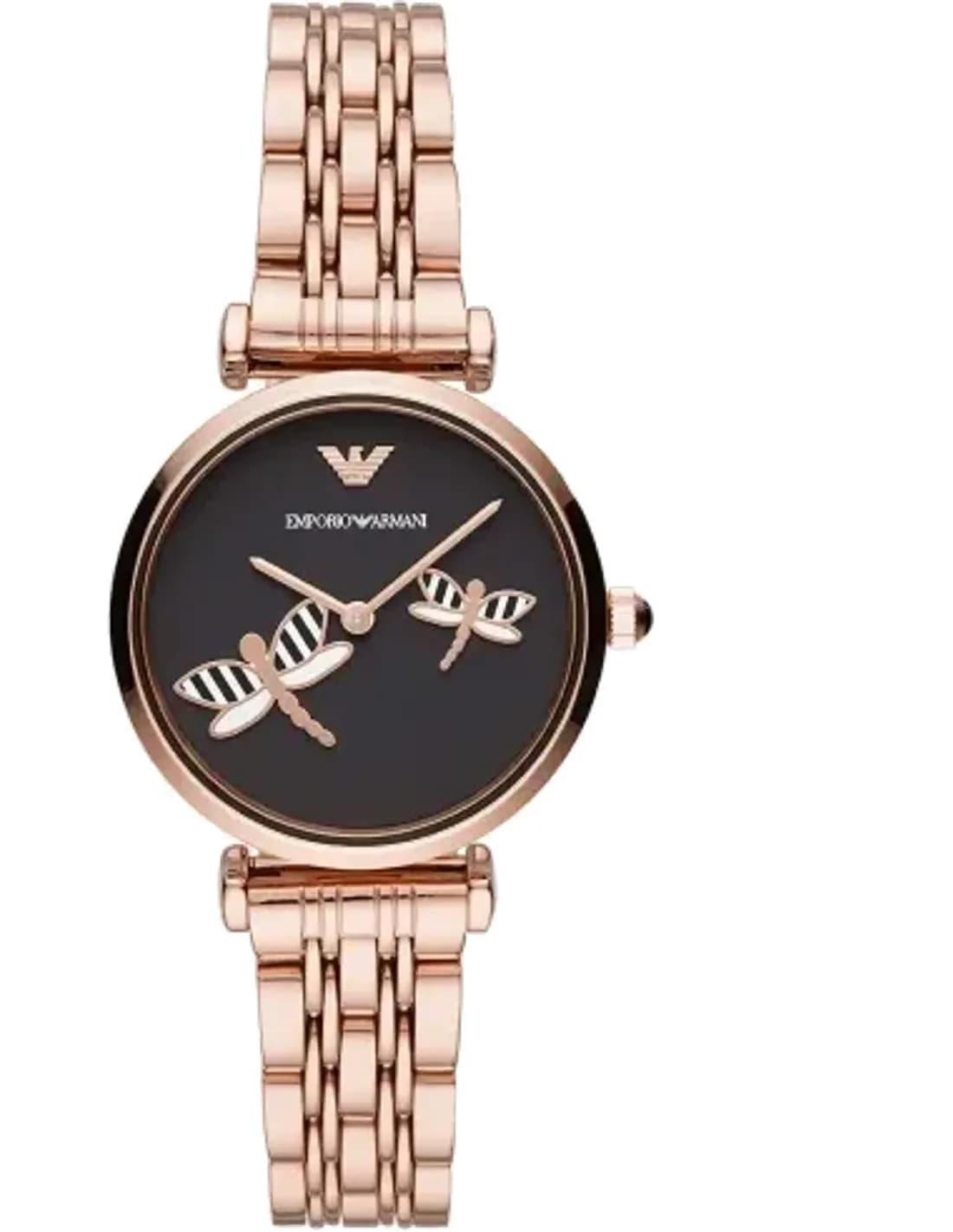 Women's Watch Emporio Armani AR11206 Gianni T-Bar in Rose Gold Steel