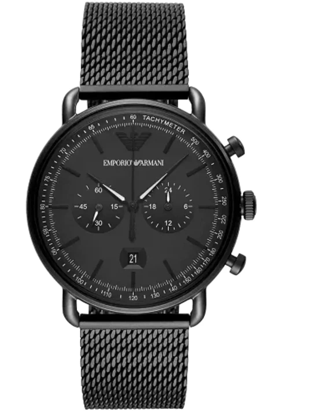 Montre Emporio Armani Aviator AR11264 Chronographe en maille milanaise