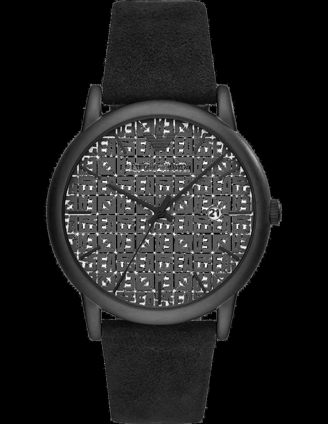 Emporio Armani AR11274 montre homme, cadran multicolore, bracelet cuir