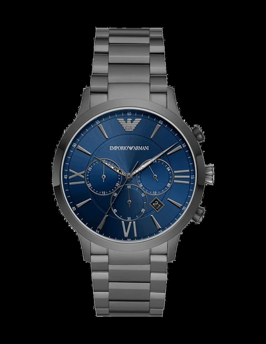 Emporio Armani AR11348 montre homme, cadran bleu, bracelet acier moderne