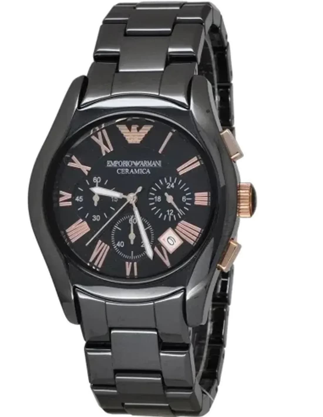 Emporio Armani AR1410 Black Satin Ceramic Watch