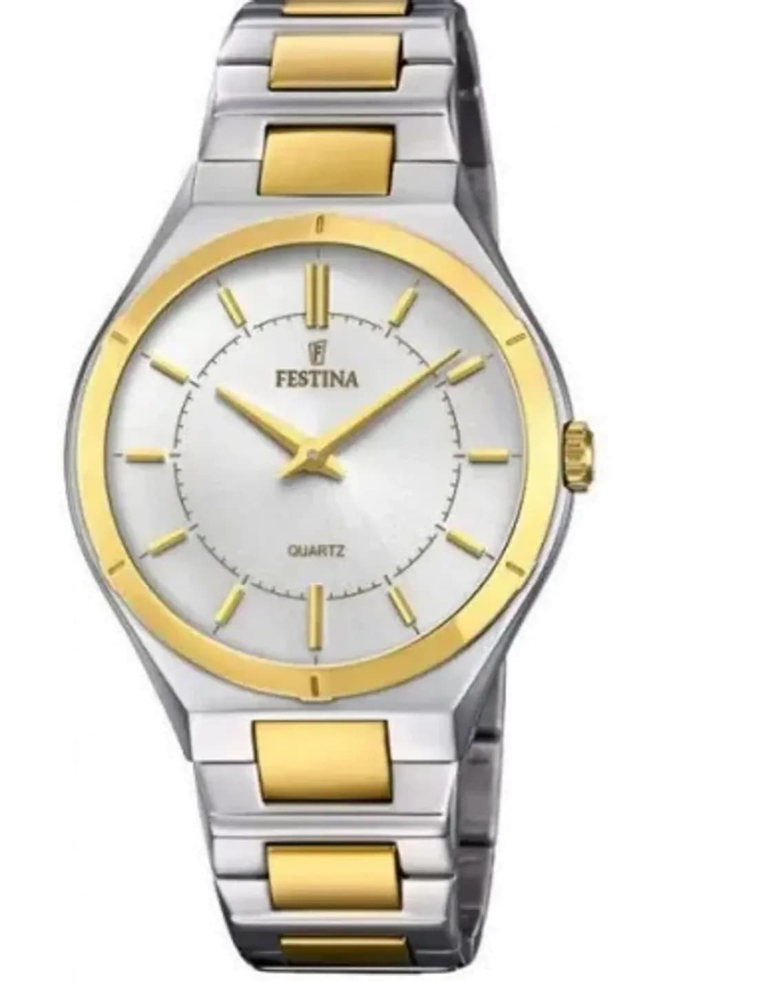 Festina F20245/1 Stainless Steel Watch with Black Leather Strap