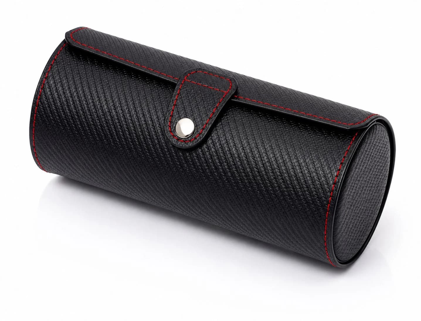 Étui rouleau cylindrique Voyager Noir carbone pour 3 montres (watch roll)