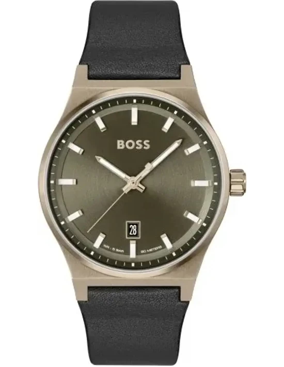 Hugo Boss 1514080 montre homme, cadran vert, finitions bronze