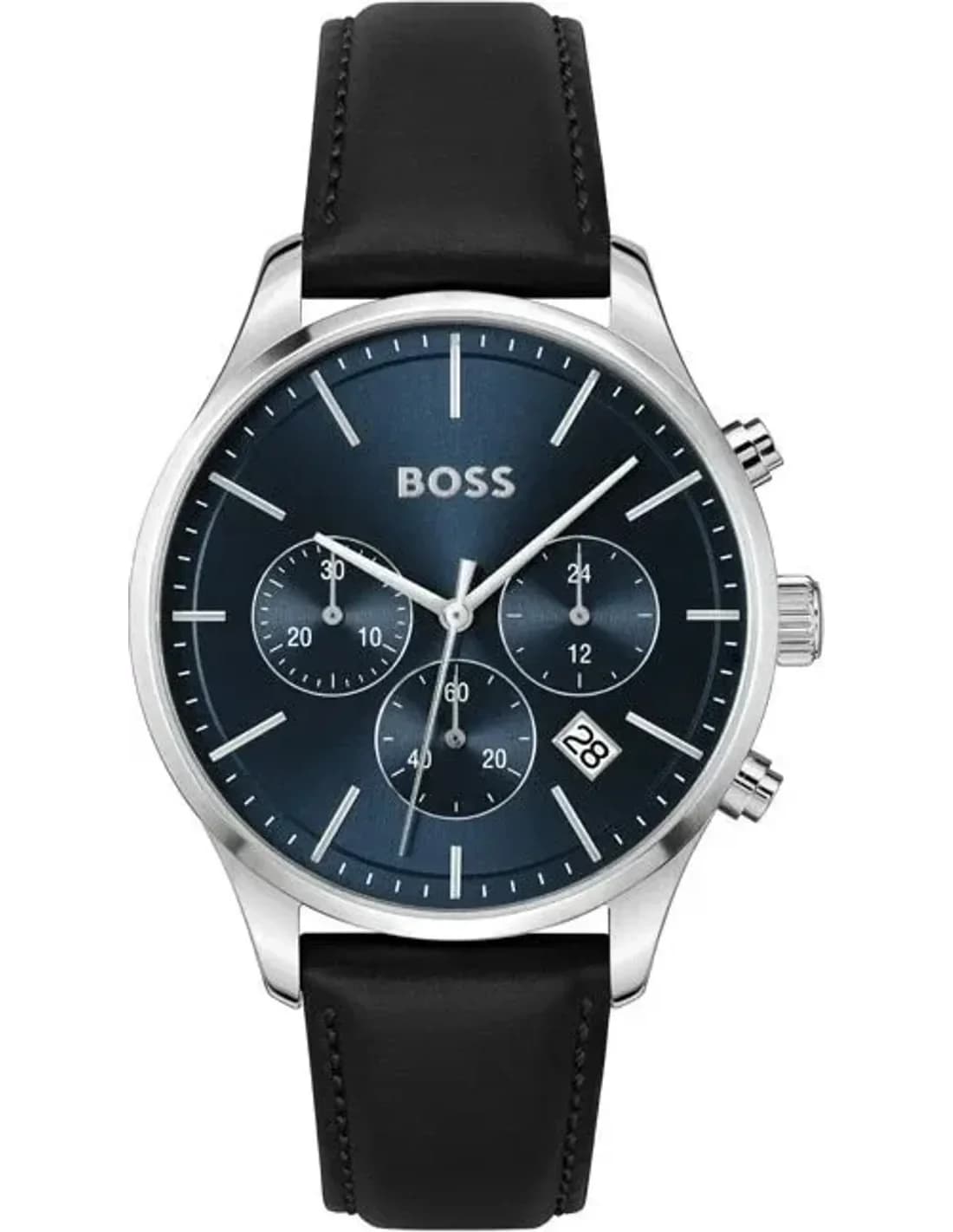 Montre Hugo Boss 1514156 homme cadran bleu bracelet cuir