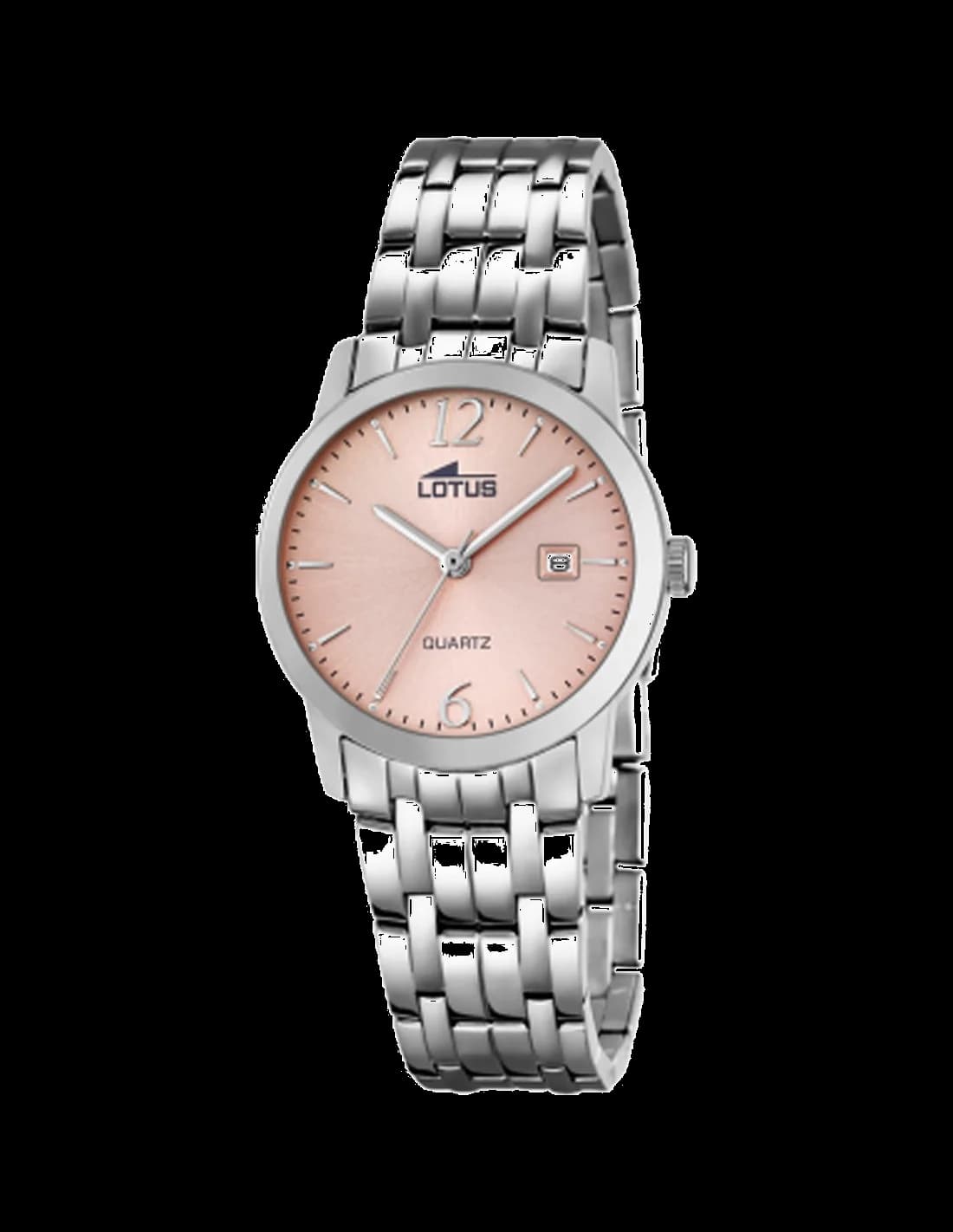 Lotus L18179/2 montre femme, cadran or rose sur bracelet acier