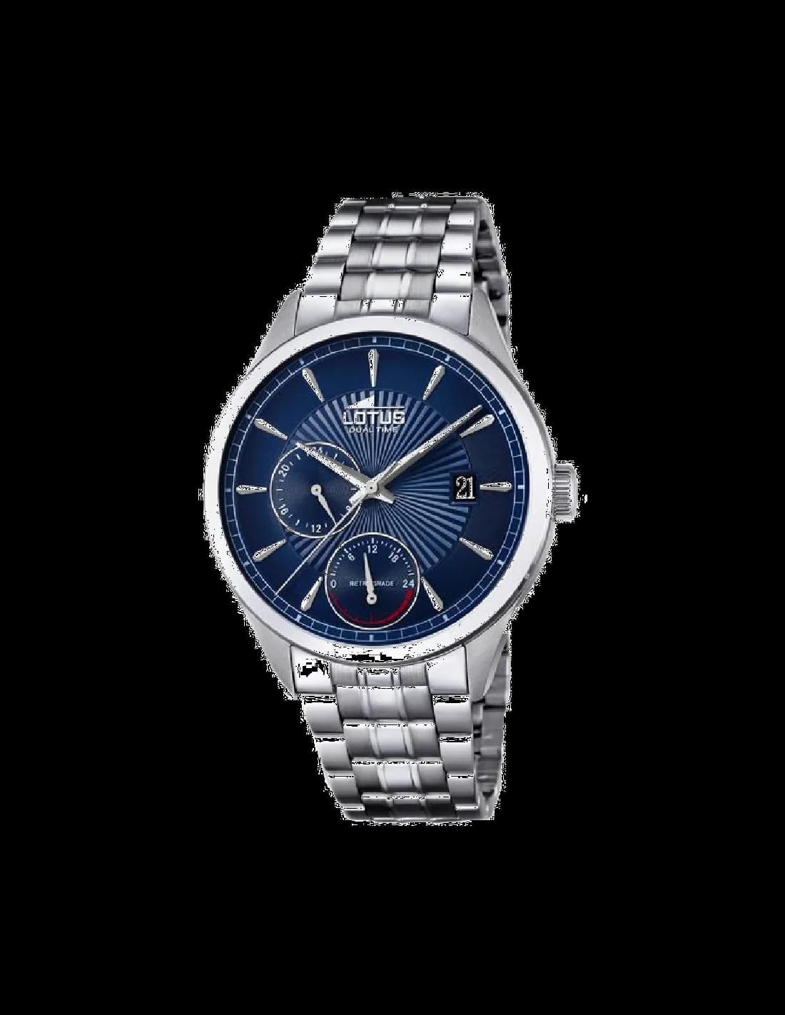 Lotus L18213/7 montre homme, chronographe avec cadran bleu et bracelet acier