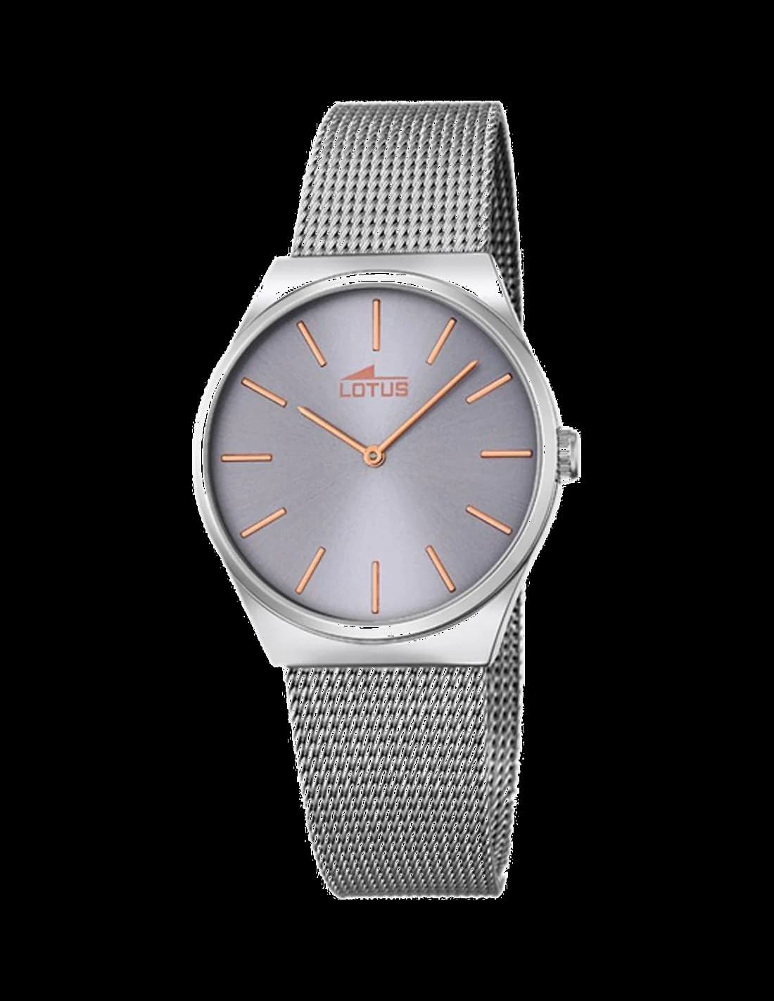 Lotus L18288/2 montre femme, cadran argent, bracelet acier