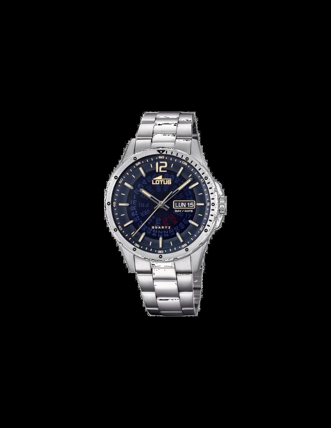 Lotus L18524/2 montre homme, au cadran bleu et bracelet acier