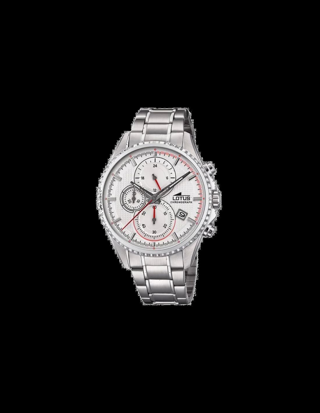 Lotus L18526/1 montre homme, au cadran blanc et bracelet acier