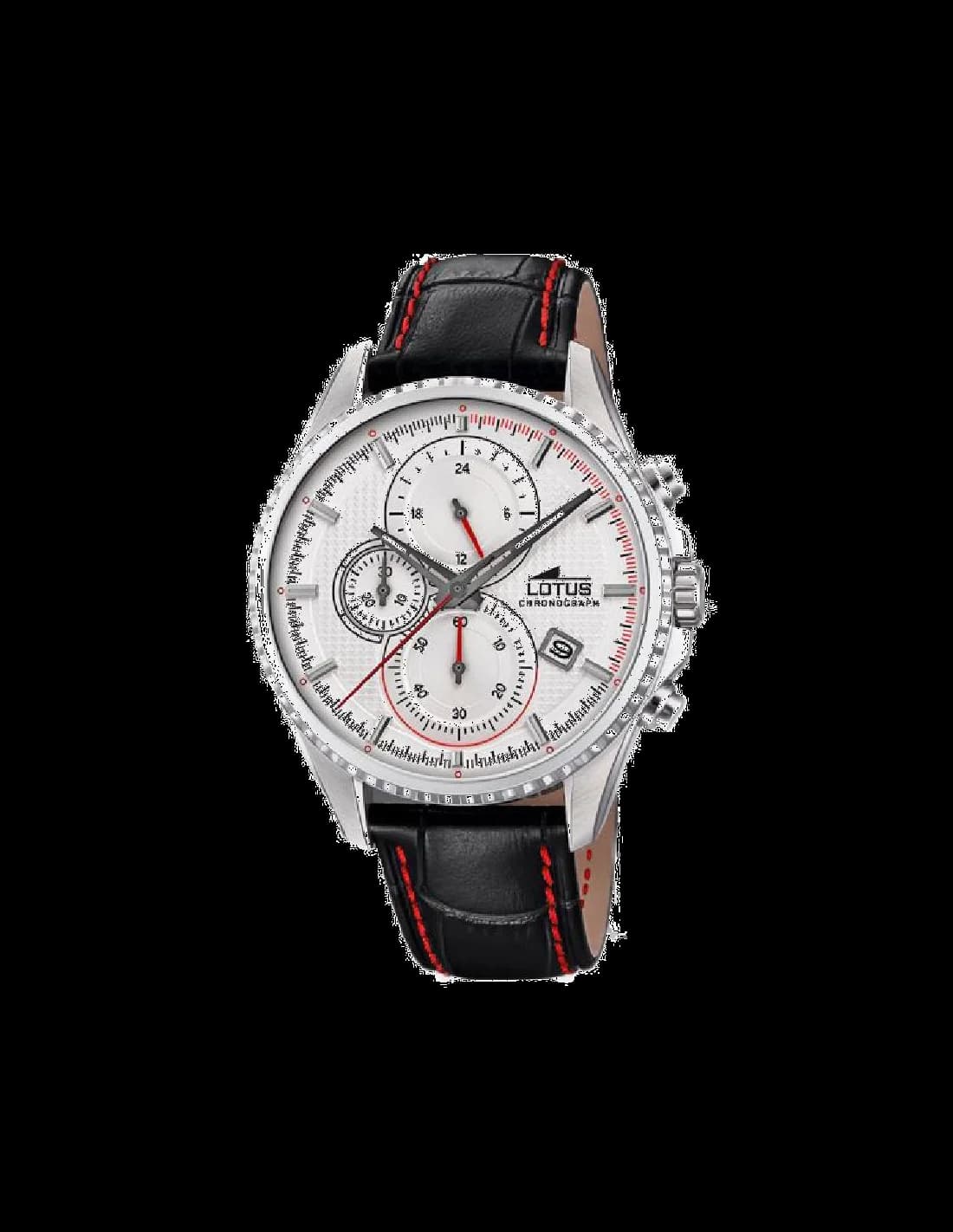 Lotus L18527/1 montre homme, minimaliste au cadran blanc et bracelet cuir