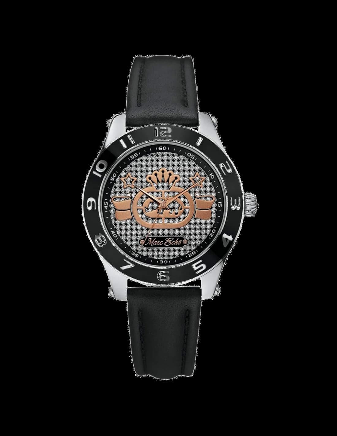Marc Ecko E09502M1 montre unisexe, au cadran gris et bracelet cuir noir