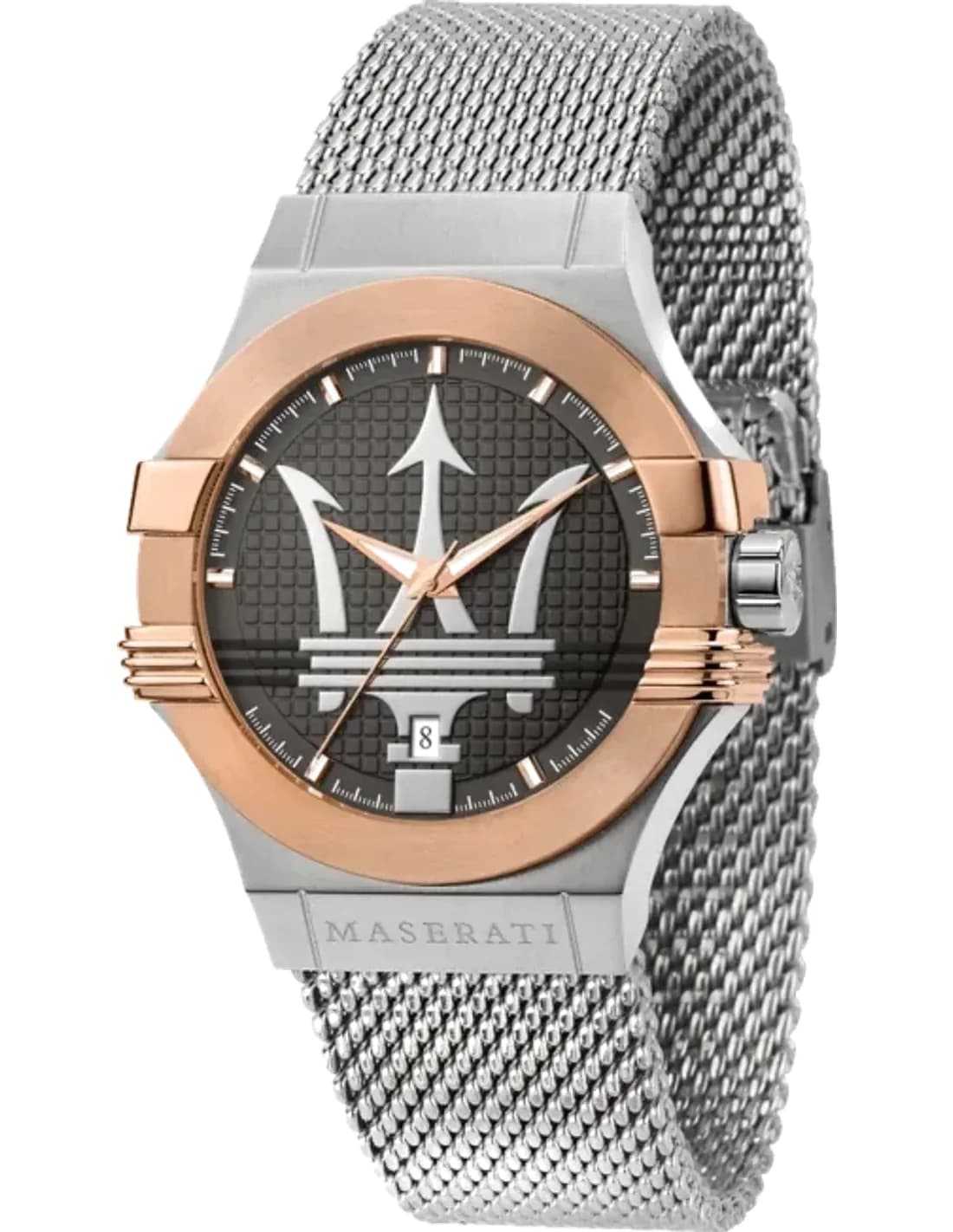 Maserati R8853108007 Watch in Grey Steel and Milanese maille milanaise