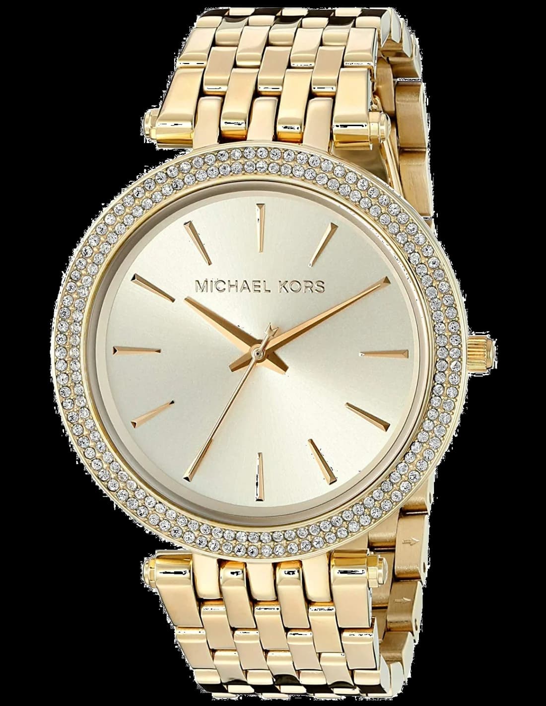 Michael Kors MK3191 montre femme, cadran or ronde sur bracelet acier