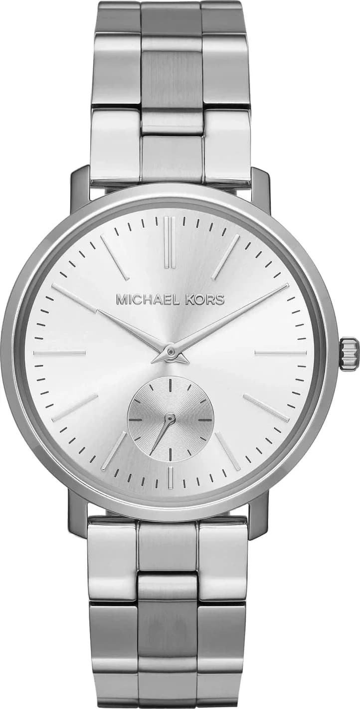 Michael Kors MK3499 Stainless Steel Silver Tone Watch with Small Seconds