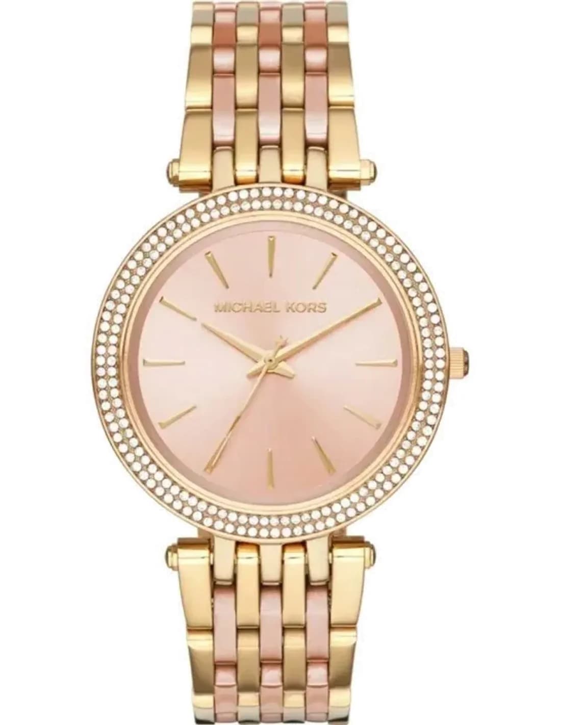 Michael Kors MK3507 montre femme, au cadran rose sur bracelet acier