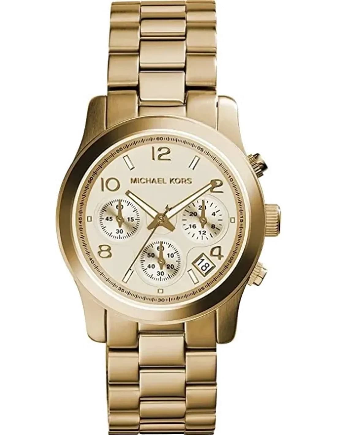 Michael Kors MK5055 montre femme, cadran or, acier doré, chronomètre classy