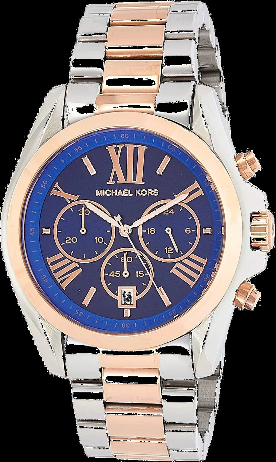 Michael Kors MK5606 montre femme, cadran bleu, bracelet acier