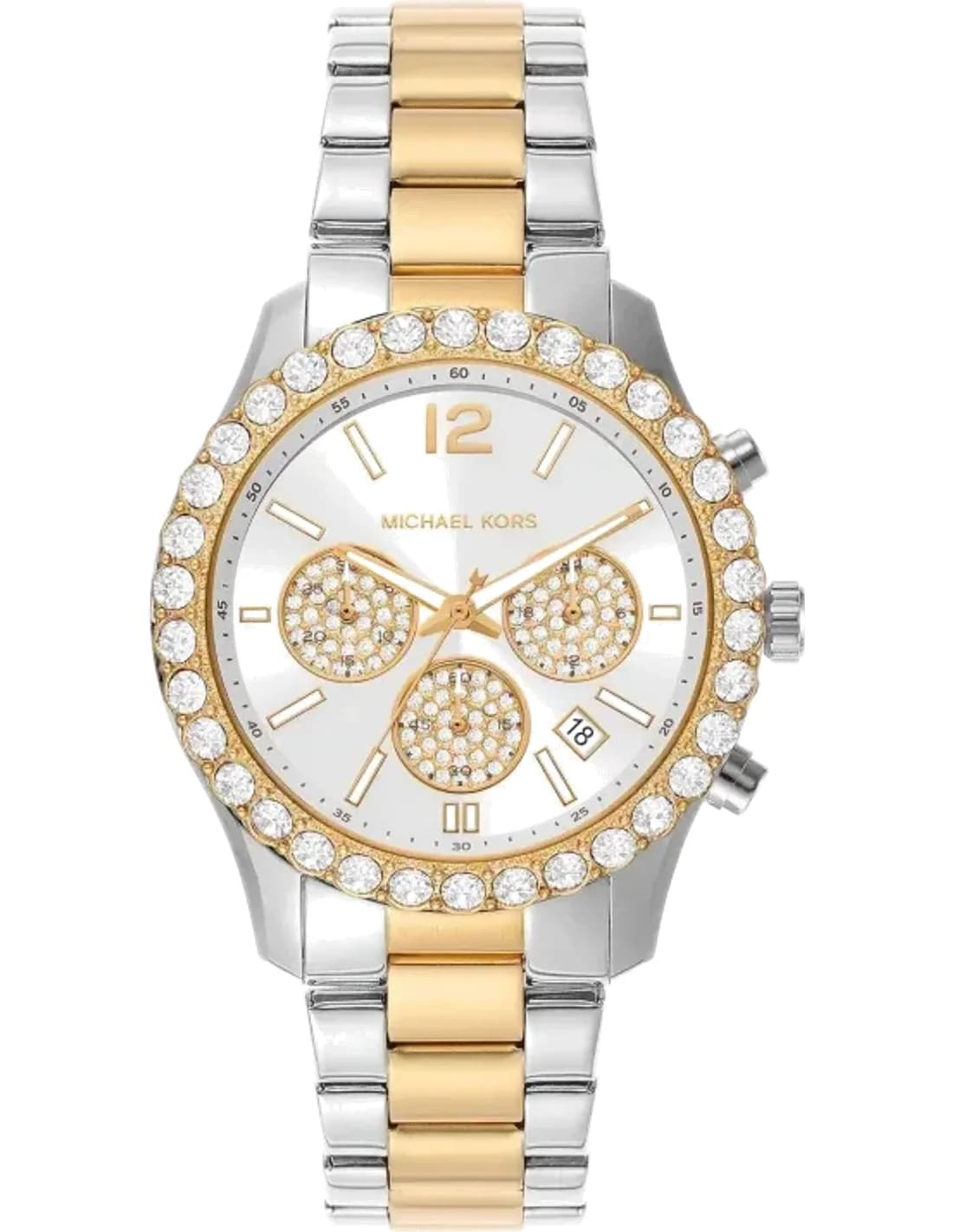 Montre Michael Kors MK7415 cadran chronographe argenté