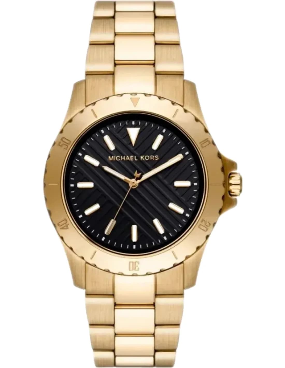 Michael Kors MK9078 montre homme, cadran noir, boîtier acier doré
